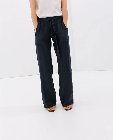 zara linen pants|linen pants for women clearance.